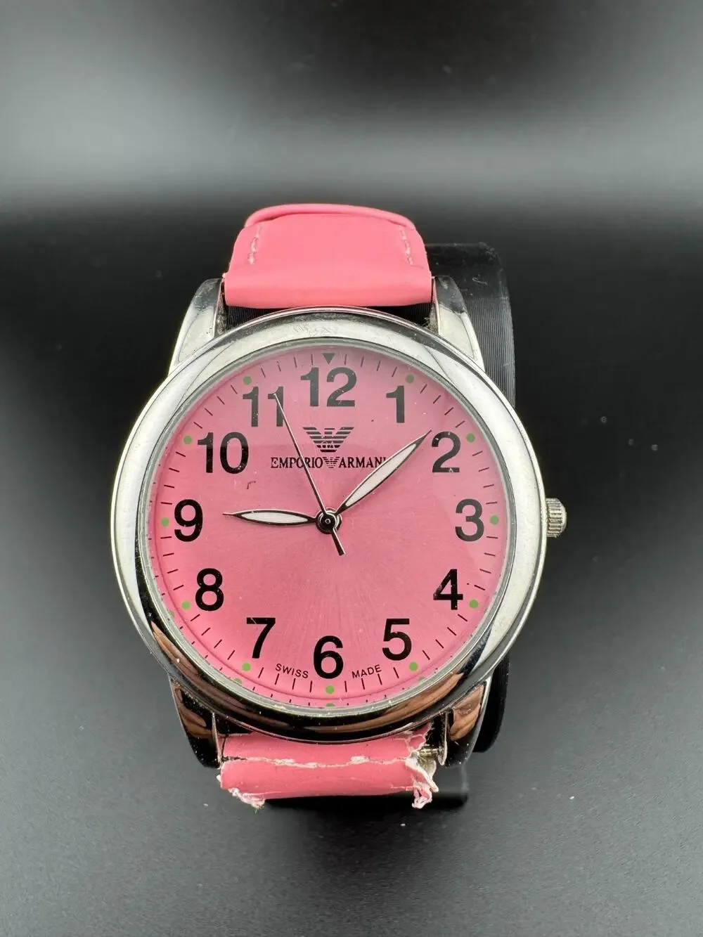 Emporio Armani No.377 Ladies Watch, Pink Dial, SS Case